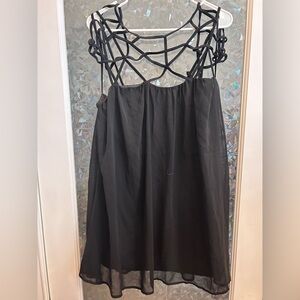 Nameless Black Strappy Dress B6